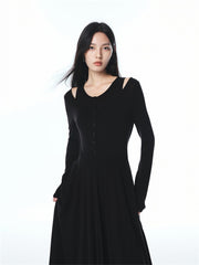 Women's Fitted Lyocell Layered-Look Dress