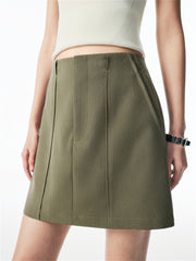 Women's Statement A-Line Mini Skirt with Belt