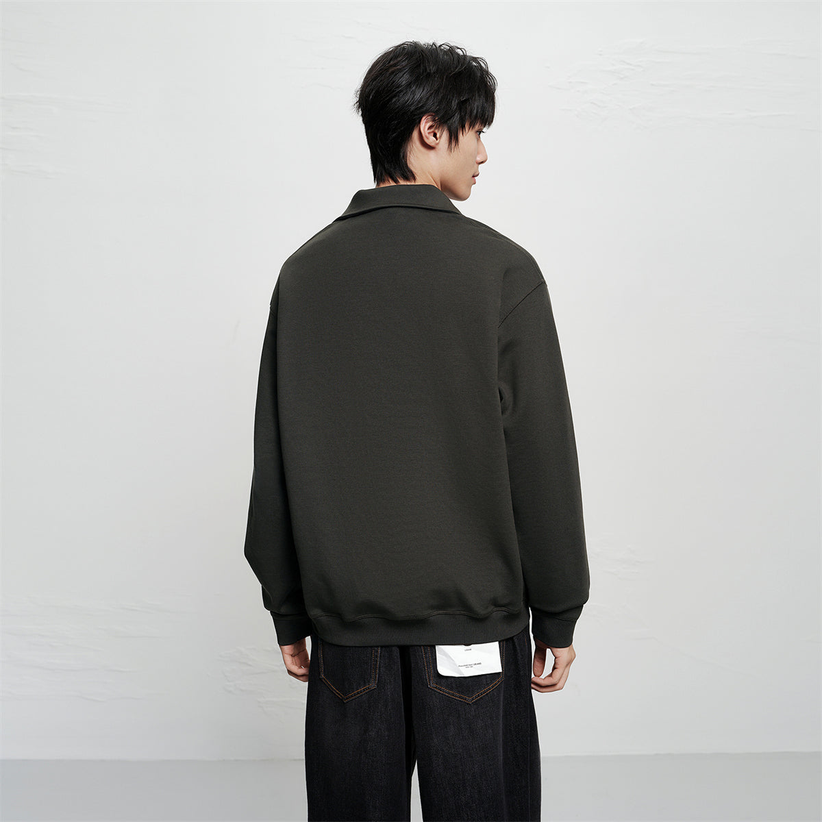 Men's Oversized Basic Pullover Sweatshirt
