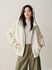 Women's Soft Hooded Jacket with Down-Filled Hood