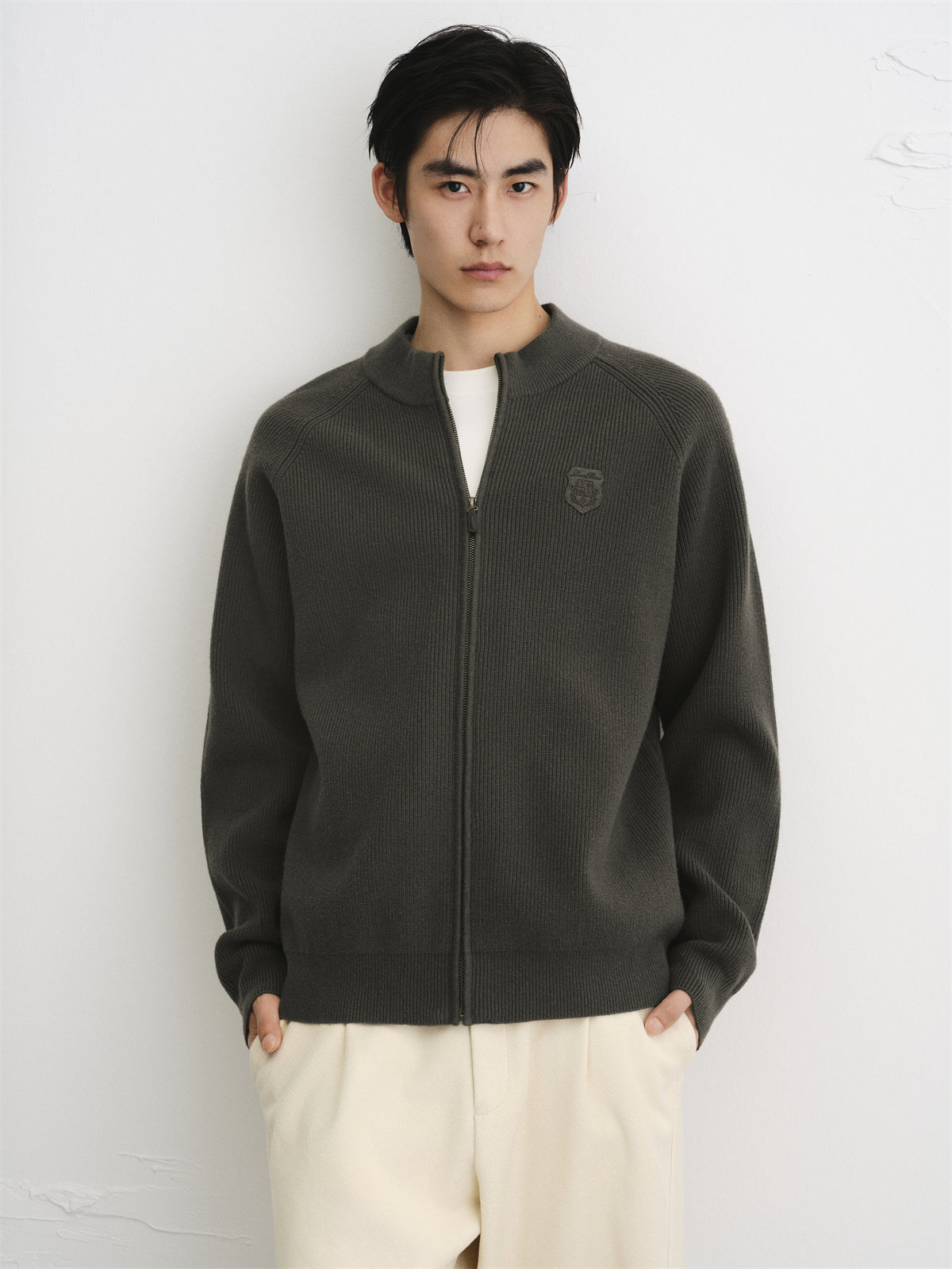 Men's Soft Raglan Zip Cardigan