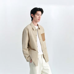 Men's Patchwork Jacquard Outwear Shirt
