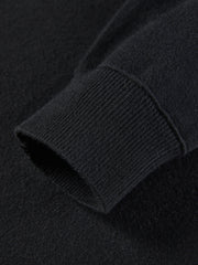 Men's Black Mock Neck Pullover