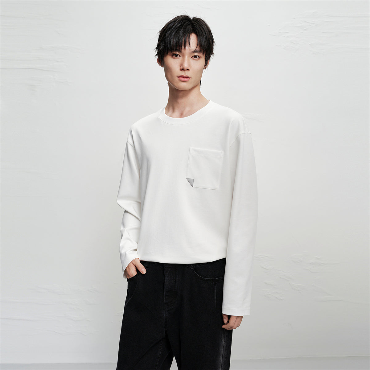 Men's Basic Cotton Long-Sleeve T-Shirt