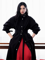 Women's Mid-Length Belted Trench Coat