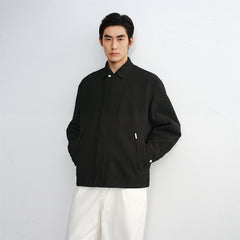 Men's Textured Jacquard Padded Jacket