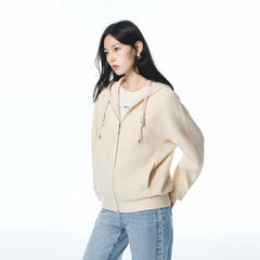 Women's Structured Air-Cotton Hooded Jacket