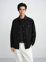 Men's Relaxed Checkerboard Jacquard Shirt