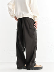 Men's Cargo-Style Pleated Parachute Pants