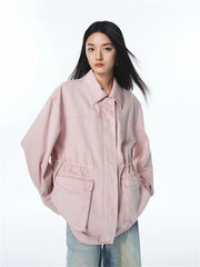 Women's Utility Jacket with Drawstring Waist