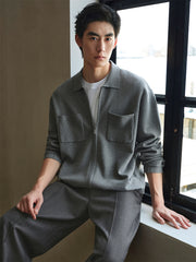 Men's Solid Oversized Knit Cardigan