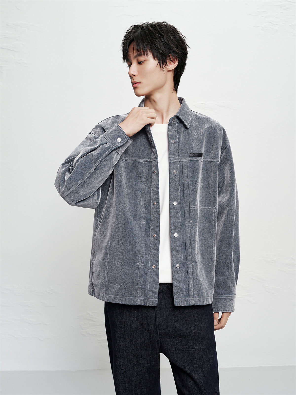 Men's Flocked Denim Jacket