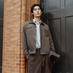 Men's Quilted Faux Suede Jacket