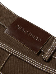 Women's Contrast-Stitched Straight-Leg Denim Shorts