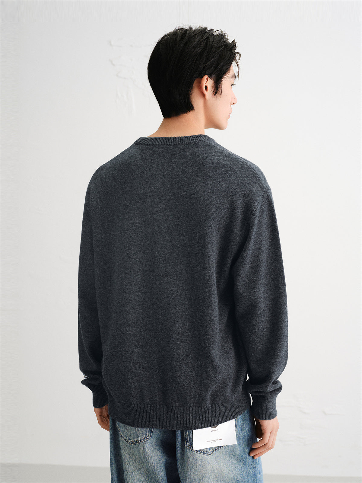 Men's Wool-Blend Jacquard Sweater