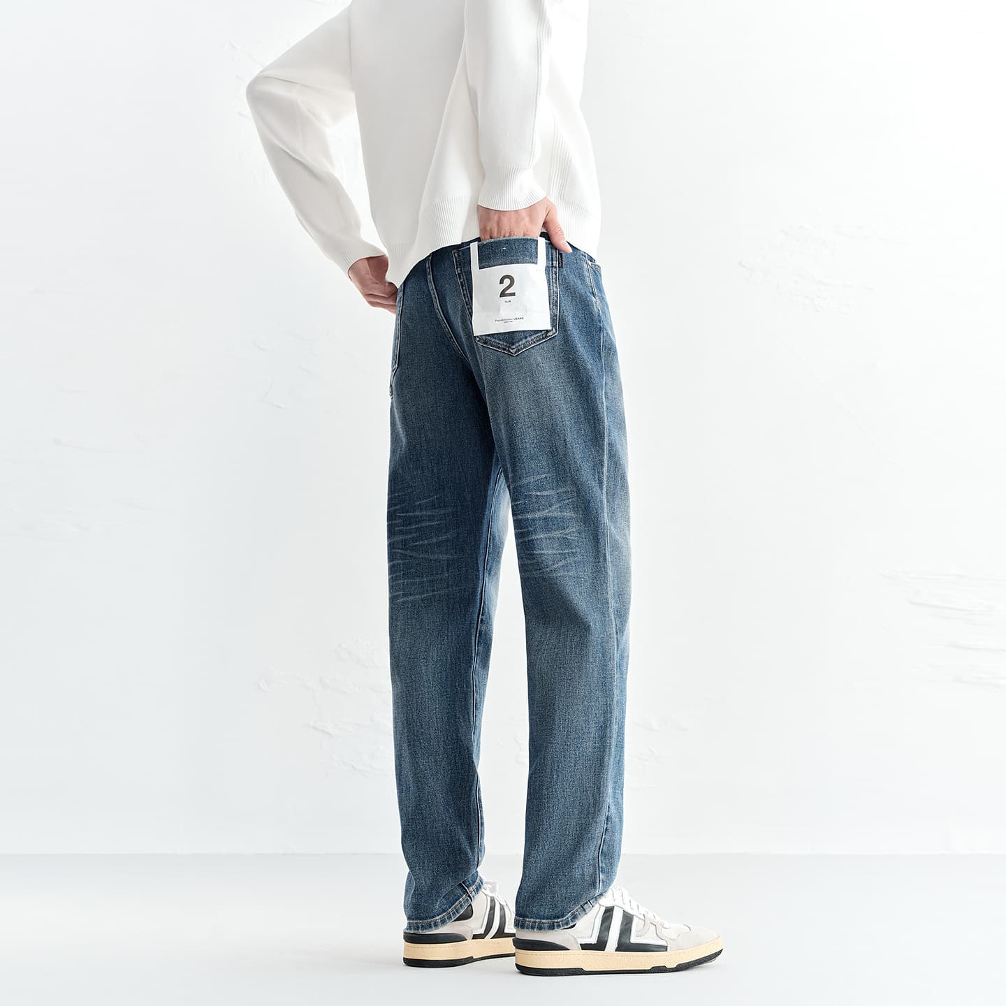 Men's Warm Washed Slim Jeans