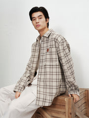 Men's Relaxed Plaid Long-Sleeve Shirt