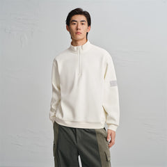 Men's Half-Zip Mock-Neck Fleece Sweatshirt