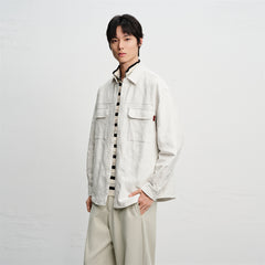 Men's Allover Jacquard Fleece-Lined Shirt