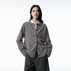 Women's Basic Pure Wool Oversized Knit Cardigan