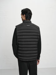 Men's Dual-Fabric Printed Down Vest