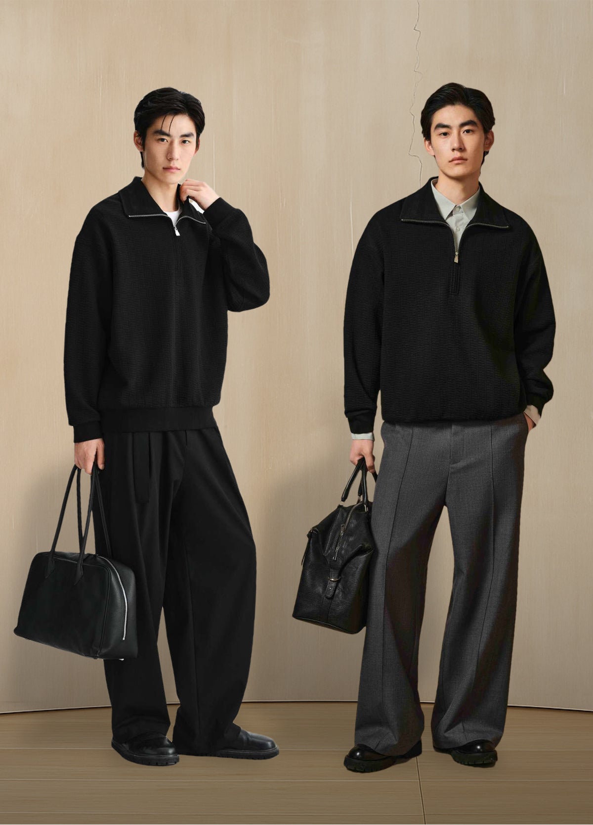 Men's Allover Jacquard Pullover Sweatshirt