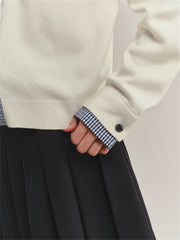 Women's Colorblock Layered-Look Knit Cardigan