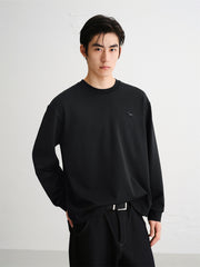 Men's Basic T-Shirt with Dog 3D Embroidery