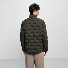 Men's Bonded Stand-Collar Down Shirt Jacket