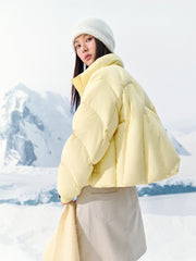 Women's Short Oversized Quilted Down Jacket