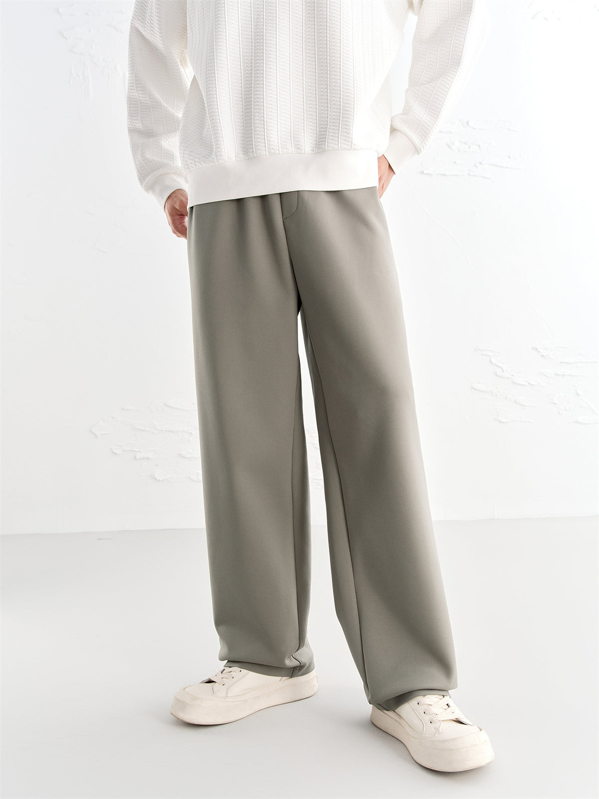 Men's Solid Straight-Leg Sweatpants