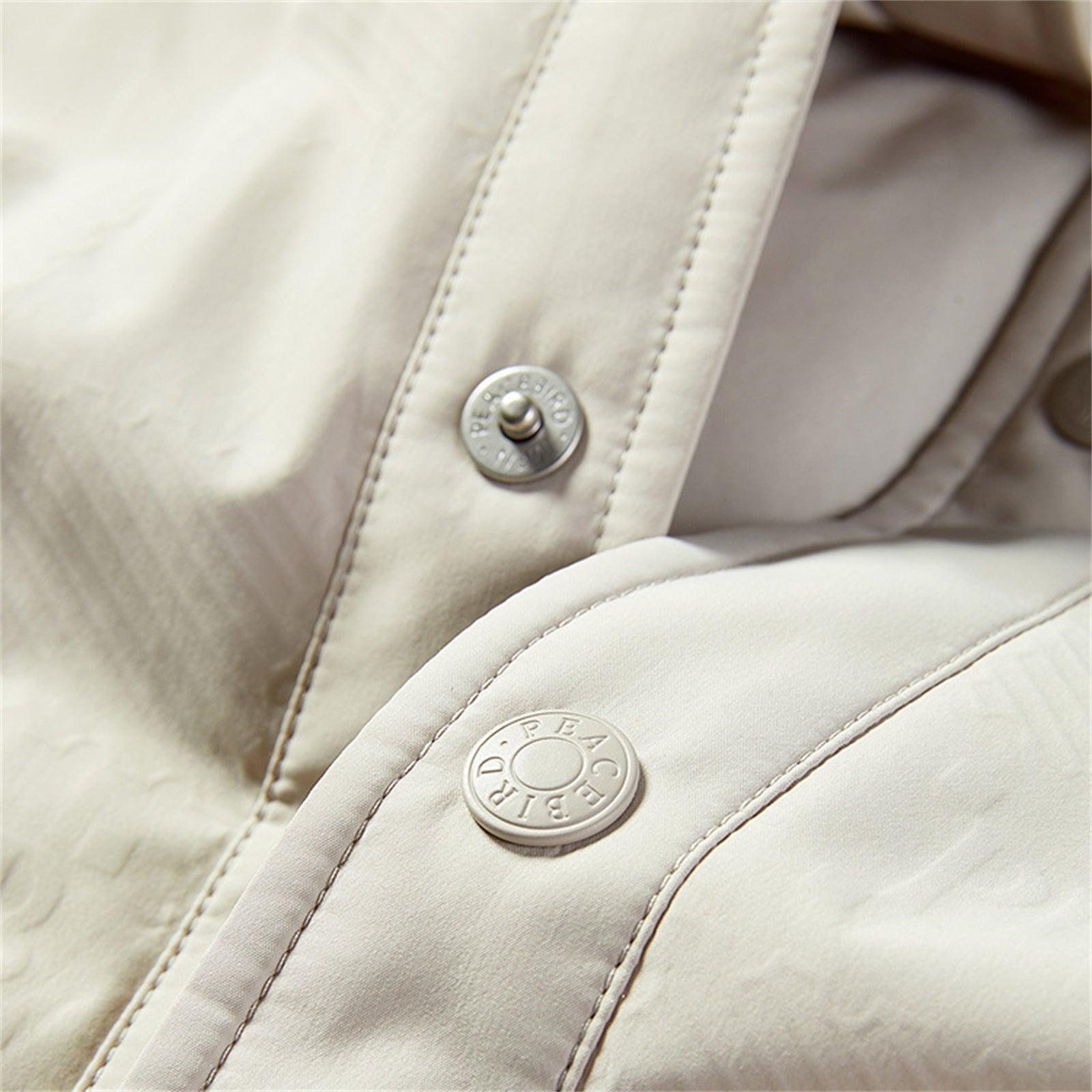 Men's White Textured Puffer Jacket