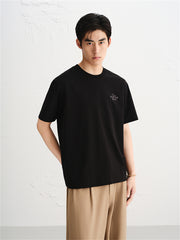 Men's Heavyweight Printed Embroidered T-Shirt