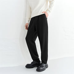 Men's Textured Solid Tapered Pants