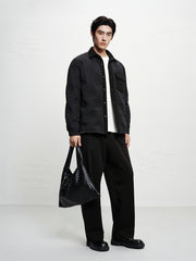Men's Solid Lightweight Down Shirt Jacket