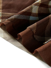 Women's Asymmetric Plaid Knit Dress