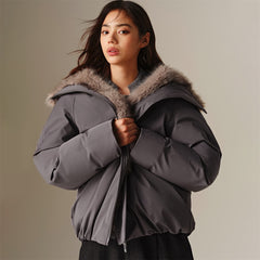 Women's Thermal Down Parka with Fur Collar