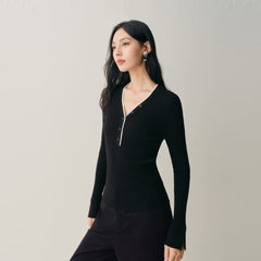 Women's Slim-Fit V-Neck Sweater