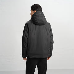 Men's 3D Jacquard Textured Goose Down Jacket