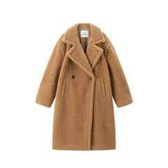 Women's Oversized Alpaca Textured Coat
