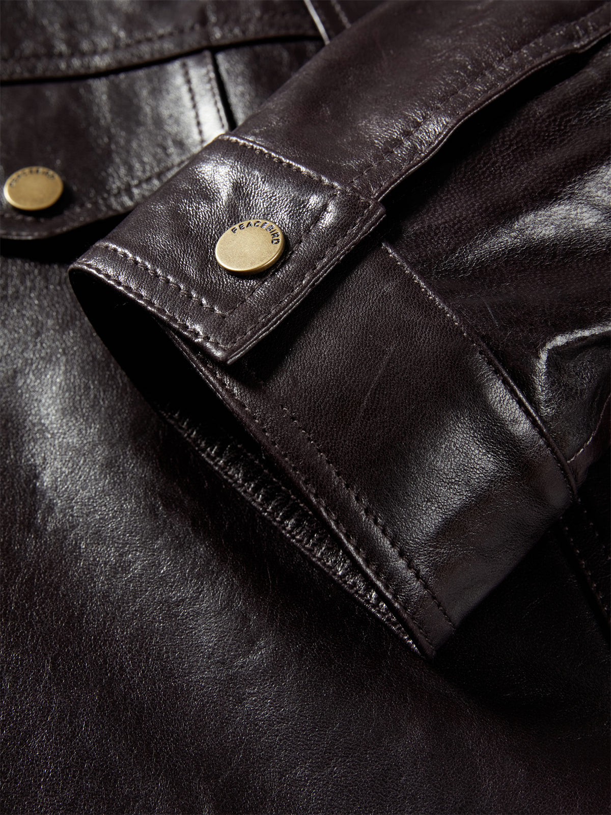 Women's Cropped Oversized Waxed Leather Jacket