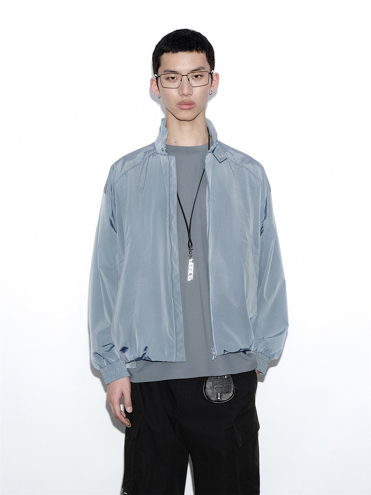 Men's Stand-Collar Relaxed Jacket