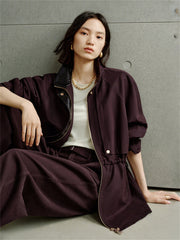 Women's Barn-Style Longline Trench Coat