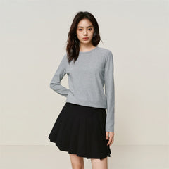 Women's Long-Sleeve T-Shirt & Cashmere-Blend Vest Set