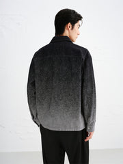 Men's Splatter Fade Jacquard Denim Jacket