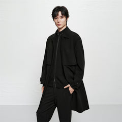 Men's Double-Face Trench-Style Coat