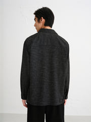 Men's Tweed-Inspired Brushed Yarn-Dyed Shirt
