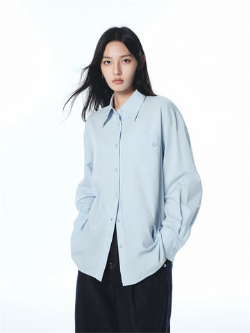 Women's Oversized Shirt with Detachable Belt