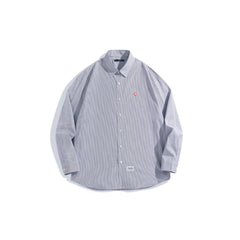 Men's Striped Embroidered Printed Shirt