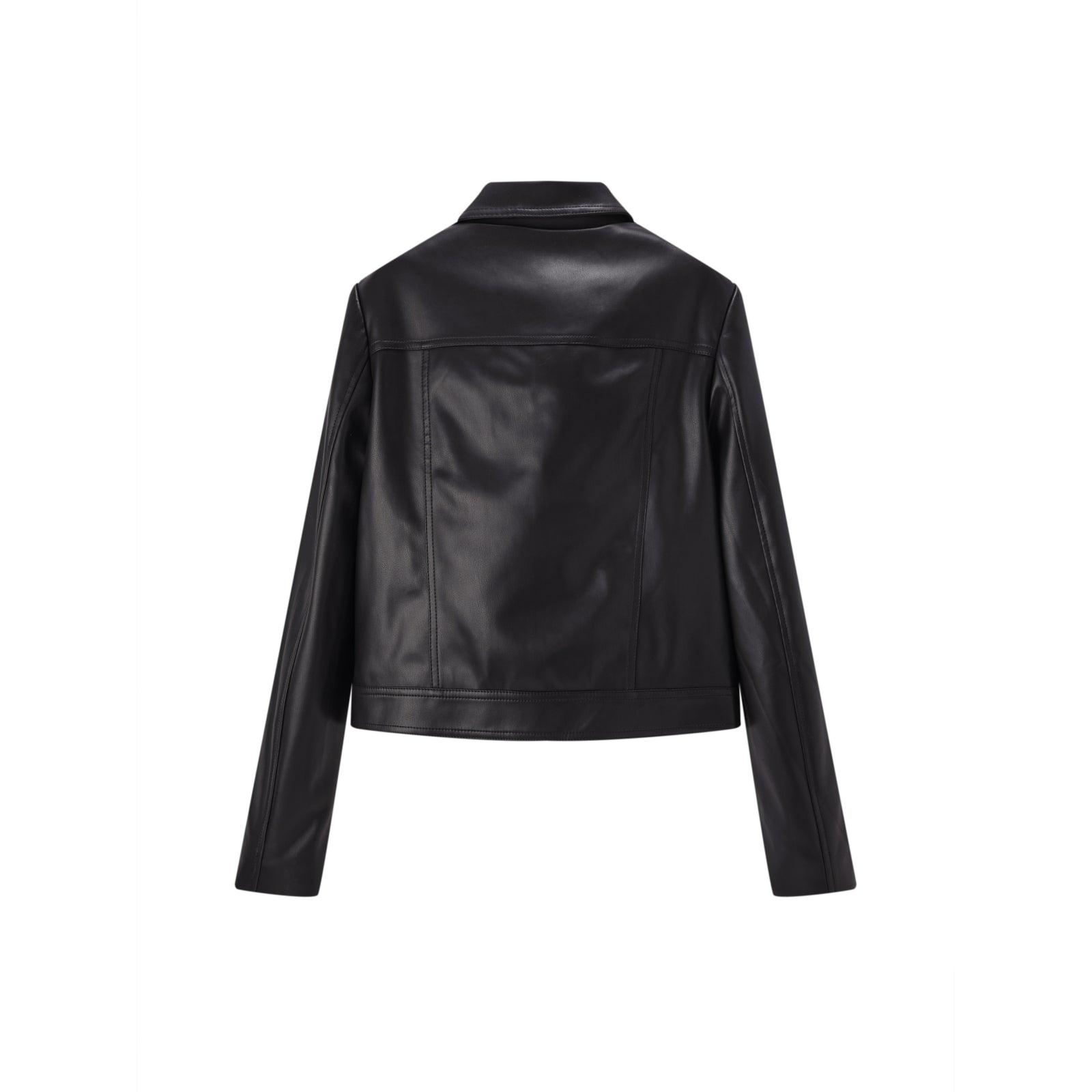 Women's Retro Patchwork Leather Jacket